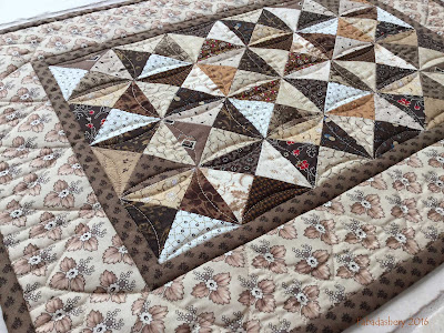 Brown Broken Dishes Doll Quilt