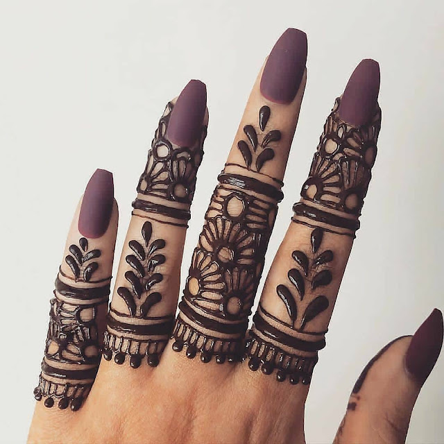 New Fingers Mehndi Design Easy and Beautiful Stylish Pics - WallpaperDPs