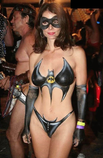 body paint girl sexy art pictorial batman