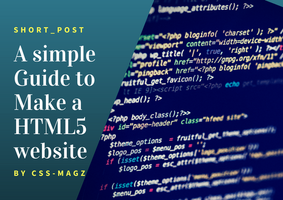 make a simple HTML5 website.