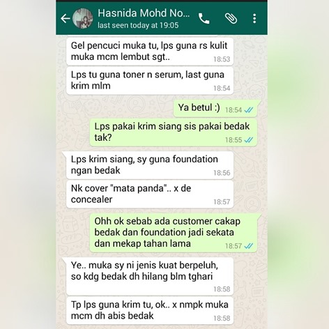 testimoni set skincare oles 