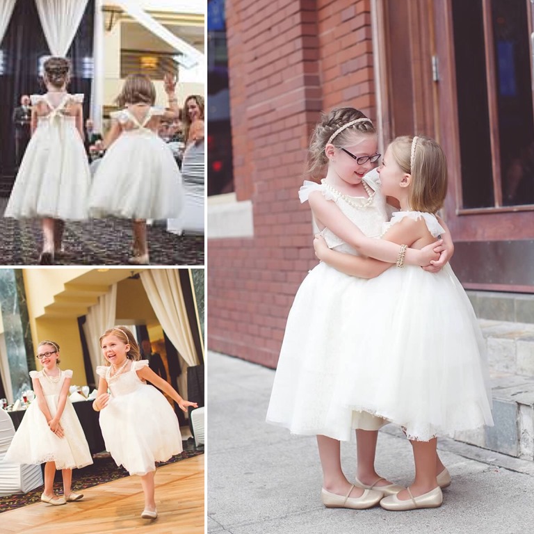 Boho romantic flower girl dresses handcrafted in Michigan by Daydream Believers Designs