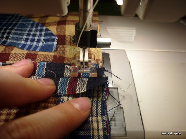 Sewing tutorial for making a star, rag quilt table runner