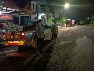 Antisipasi Kejahatan Malam, Polsek Cendana Lakukan Patroli Malam Hari