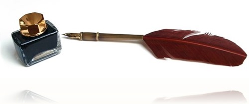 Die schöne rote Feder