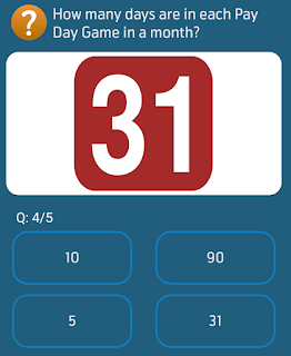 How many days are in each Pay Day Game in a month?