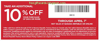 Free Printable Banana Republic Coupons