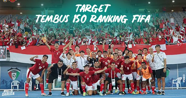 Timnas Indonesia Target Peringkat 150 Ranking FIFA Tahun Ini
