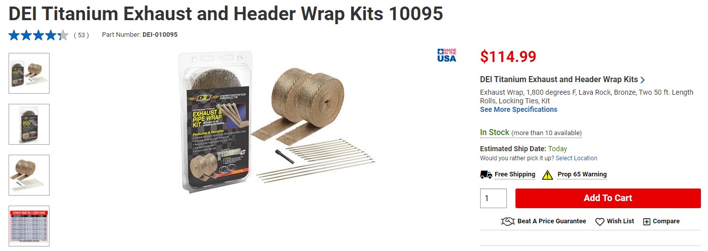 DEI Titanium Exhaust Wrap Kit (10095)