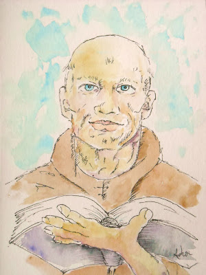 Brother Monk an illustration for the Parable of the blacksmith and the princess.