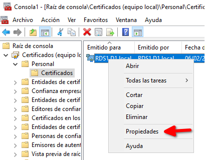 Windows: Cambiar nombre certificado