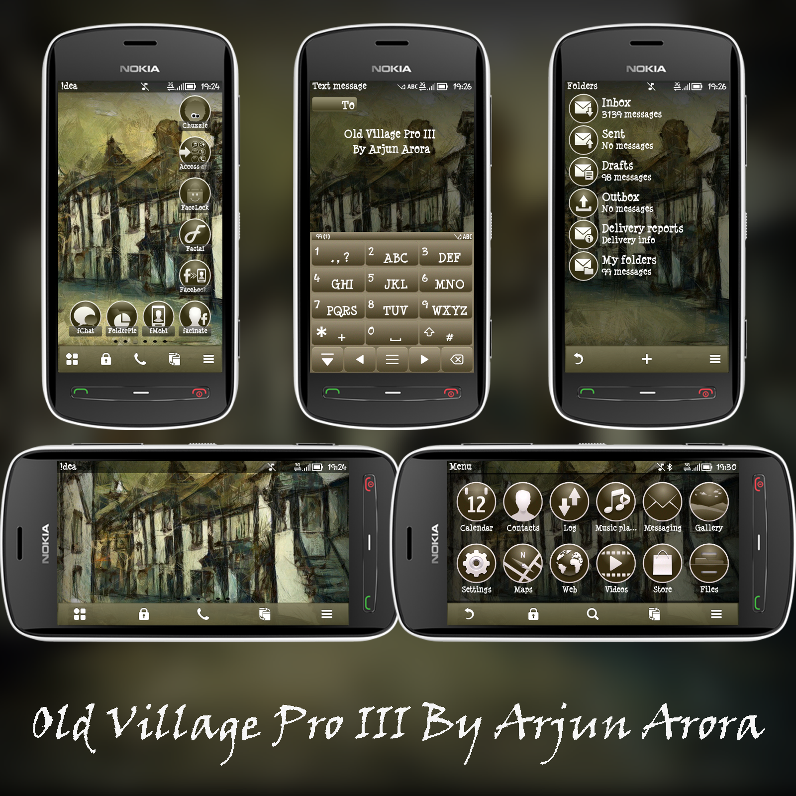 Symbian Belle/FP1 Theme # 1791 - Dandelions & Old Village By Arjun ...