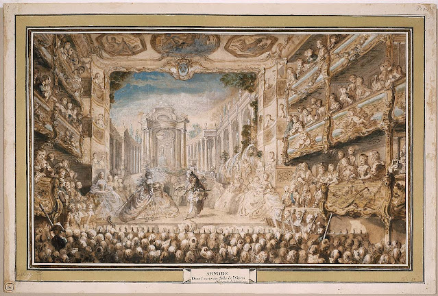 Lully's Armide at the Palais-Royal Opera House in 1761, watercolor by Gabriel de Saint-Aubin