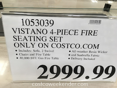 Costco 1053039 - Deal for the Vistano 4-piece Fire Seating Set at Costco