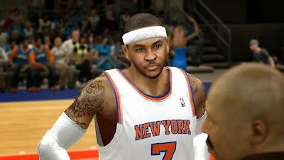 NBA 2K14 Realistic Carmelo Anthony Cyberface Mod