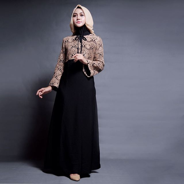 18 Model  Dress Brokat  Cantik untuk  Muslimah