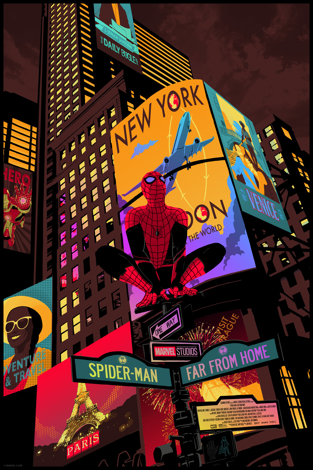The Blot Says Nycc 2019 Exclusive Spider Man Far From Home Movie Poster Foil Edition Screen Print By Raid71 X Grey Matter Art X Marvel