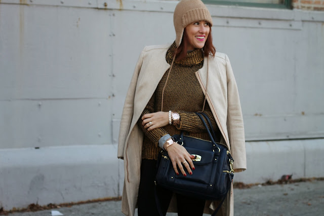 Peplum, Coat, Trapper, hat, J. Crew, turtleneck