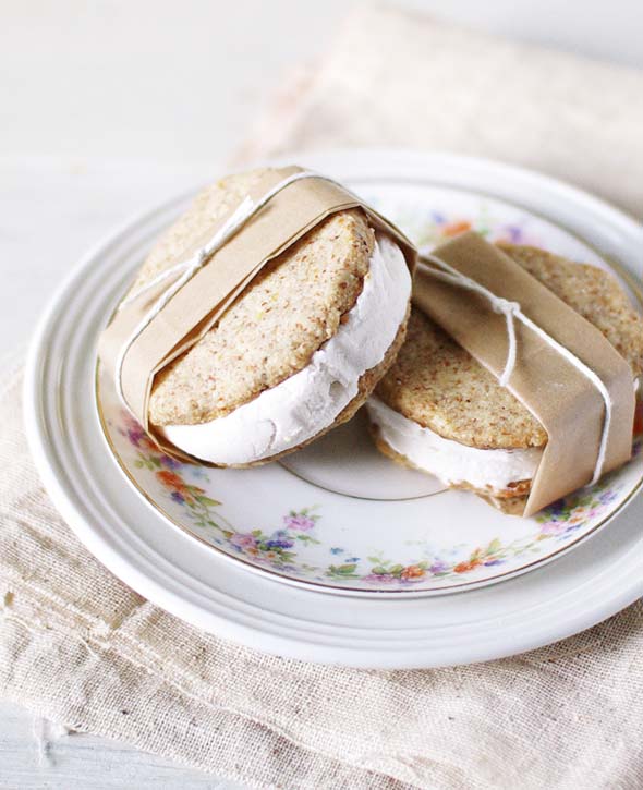 eat | lemon almond coconut ice cream sandwiches