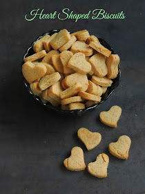 Heart shaped peanut butter biscuits