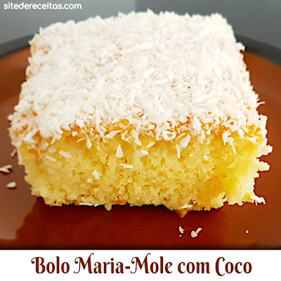 Bolo maria-mole com coco