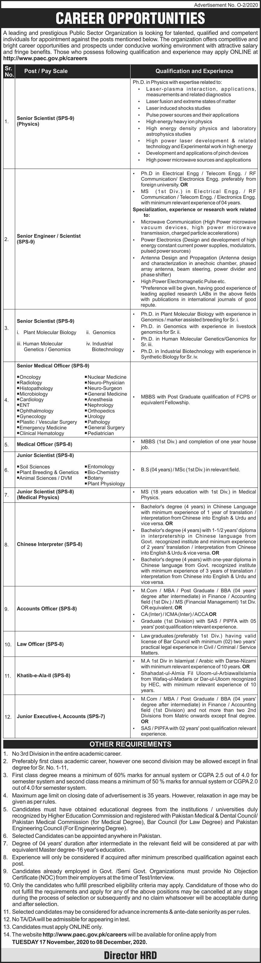 Pakistan Atomic Energy Commission PAEC Jobs in Pakistan - Download Job Application Form - www.paec.gov.pk/careers Jobs 2021