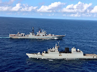 Indian, Russian Navy Hold PASSEX Exercise in the Eastern Indian Ocean Region.