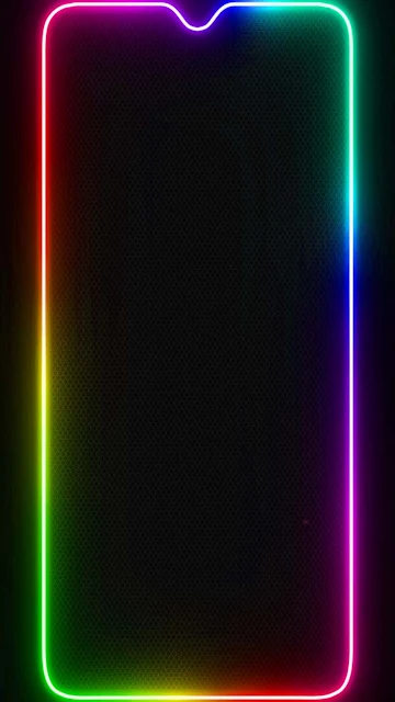 Papel de Parede Fundo Preto e Borda de Neon