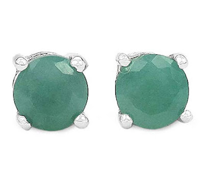 emerald stud earrings 