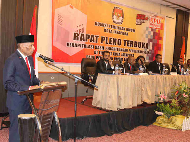 KPU Kota Jayapura Gelar Rapat Pleno Terbuka Pemilu 2019
