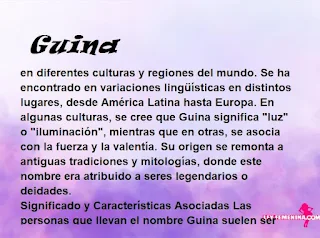 significado del nombre Guina