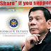 Share This Post If You Support President Rodrigo Duterte With A Passing Mark