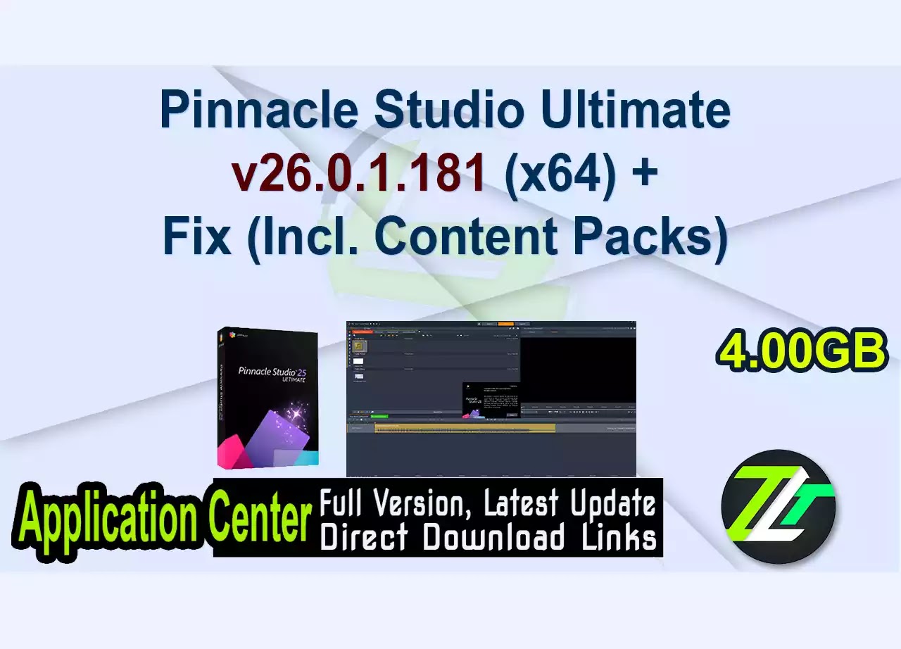 Pinnacle Studio Ultimate v26.0.1.181 (x64) + Fix (Incl. Content Packs)