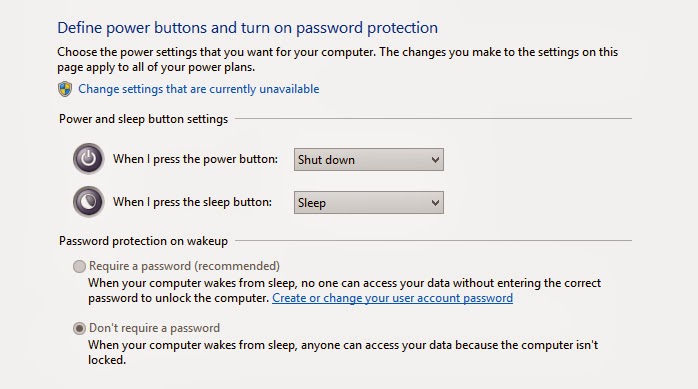 Customize Windows 8.1 Power Buttons and Shutdown Shortcut Settings