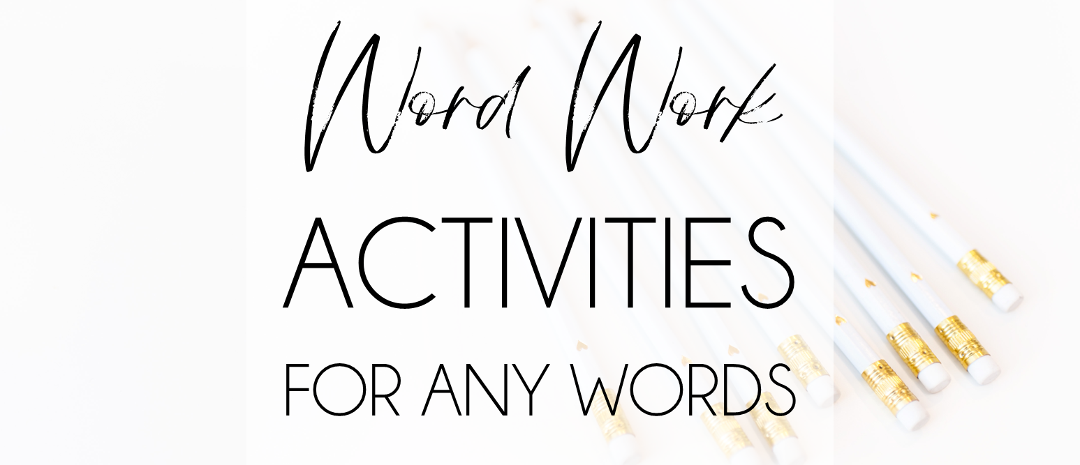 Spelling and Word Work activities to practice any words for Kindergarten, First Grade, Second Grade, and Third Grade