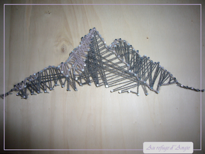 tableau montagne string art