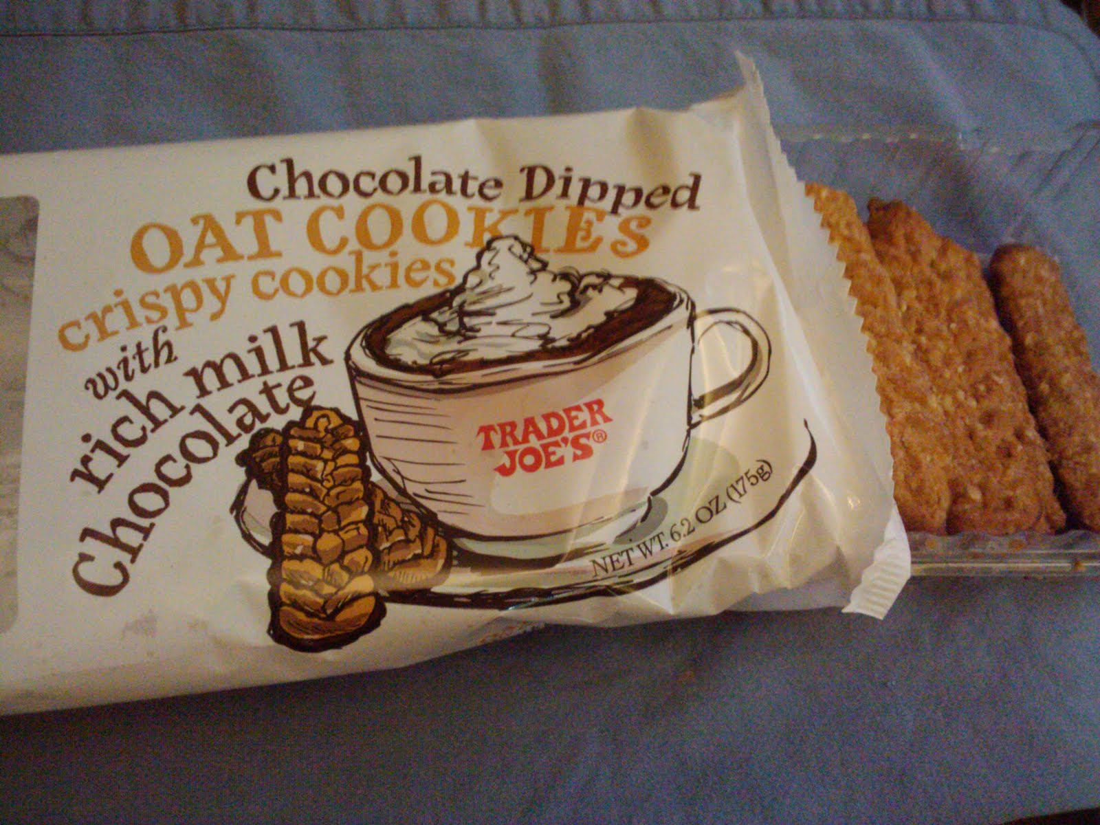 trader joe's chocolate dipped oat cookies crispy cookies with rich milk chocolate