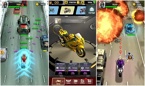 Game balap motor tembak-tembakan, Bike Rider: Moto Traffic Combat