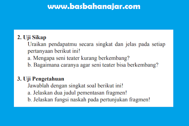 Kunci Jawaban Seni Budaya Kelas 7 Halaman 112 Uji Kompetensi Bab 8