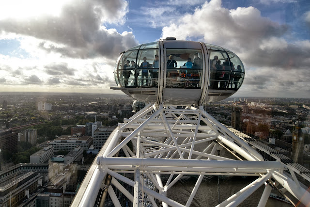 The view from the top of the London Eye