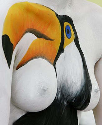 Bird Picture Painting On The Hot Chest