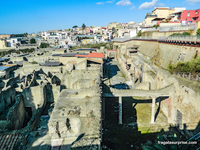 Ruínas da cidade romana de Herculano, Itália