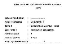RPP Kelas 6 K13  Revisi 2018 Semester 1