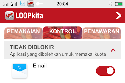 Hanya aplikasi yg diizinkan boleh mengakses Internet gunakan aplikasi  loopkita versi lama