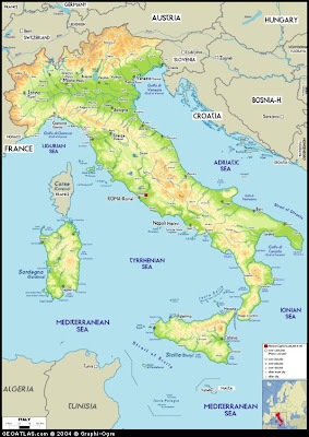 Italien Karta Regionala