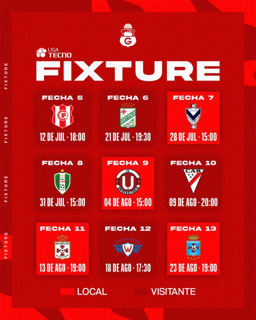📋 𝗙𝗜𝗫𝗧𝗨𝗥𝗘 | 𝗟𝗜𝗚𝗔 𝗧𝗘𝗖𝗡𝗢 🇧🇴 ¡El regreso de la Furia Roja esta más cerca!