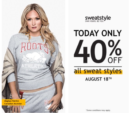 Roots 40% Off All Sweat Styles