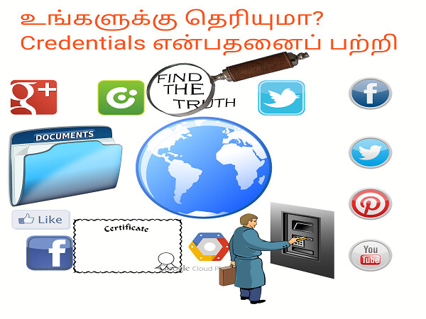 Credentials Meaning in Tamil
