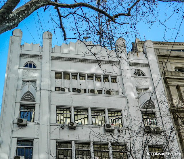 Fachada art nouveau na Avenida de Mayo, Buenos Aires