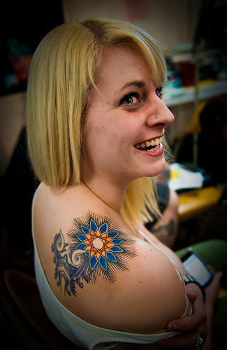 Tattoos for Women-upperback tattoo